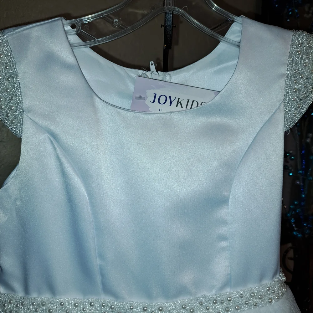 Elegant White Kids Formal Dress
